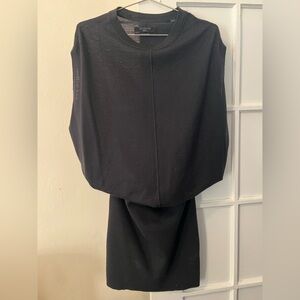 All Saints Black Merino Sweater Dress